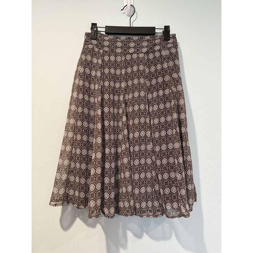 Vintage Attention Lined Zip Midi Skirt Womens XS Work Academia Collegiate Retro